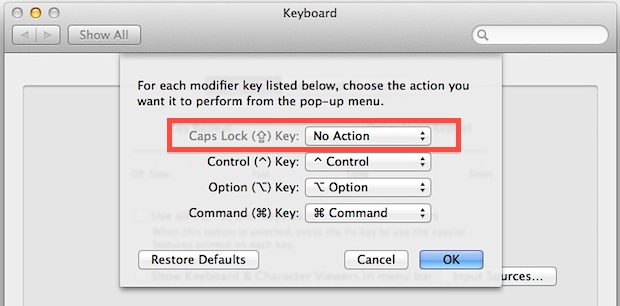 turn off caps in word for mac